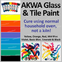 Black Glass and Tile Paint Non-toxic, chemical fee, oven cure, dishwasher safe.