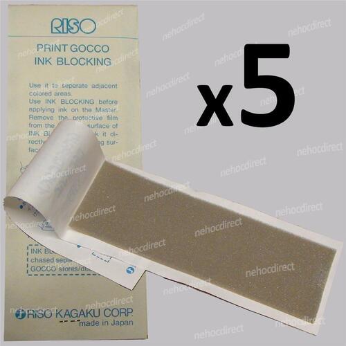 5 x RISO PRINT GOCCO Ink Blocking Sheets for B6, PG-5, PG-11, PG Arts models