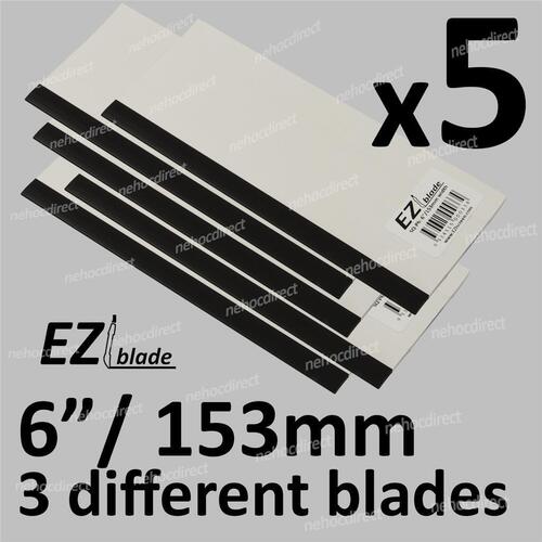 5 x EZIblade Squeegee  6"/153mm - Plastic/Rubber with 3 in 1 use